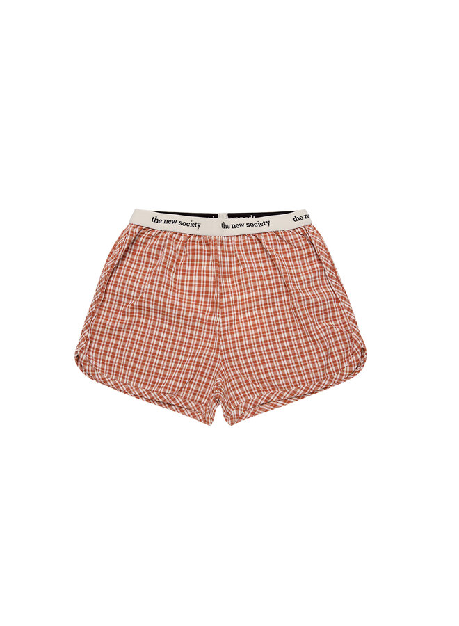 The New Society Arlette Short Caramel Check