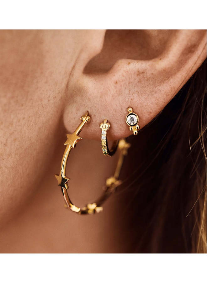 Anna+Nina Single Bindi Stud Zirconia Goldplated