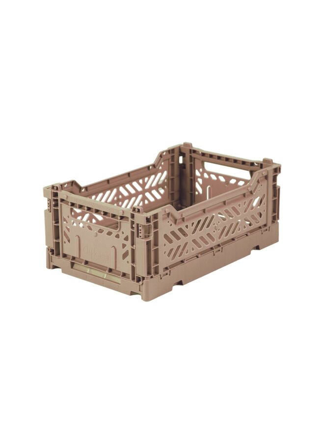 Folding Crate Mini Warm Taupe