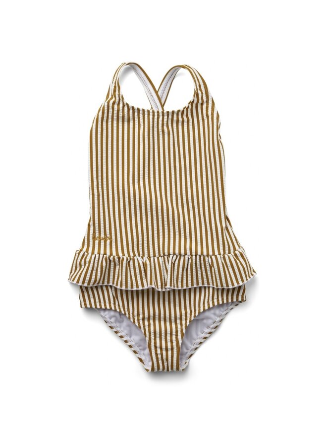 Liewood Amara Swimsuit Mustard/White