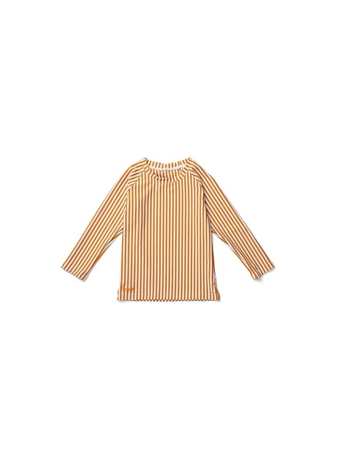 Liewood Noah Swim Tee Seersucker Mustard White