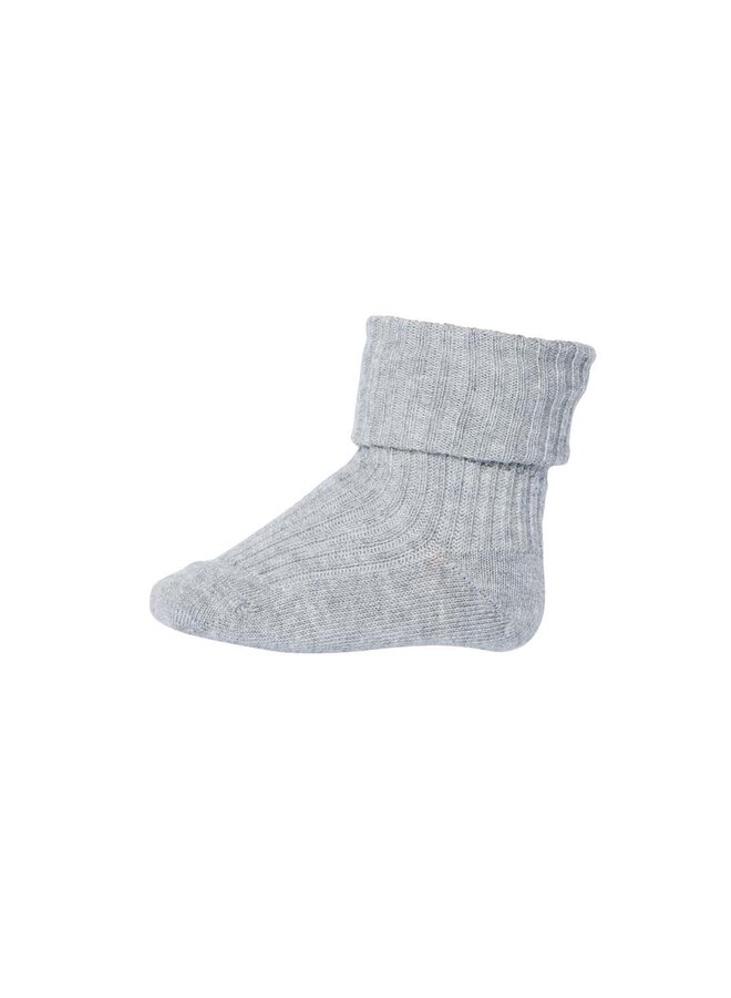 MP Denmark Rib Socks Light Grey Mel