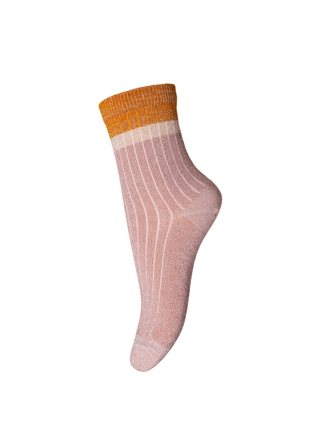 MP Denmark Norma Glitter Socks Rose Dust