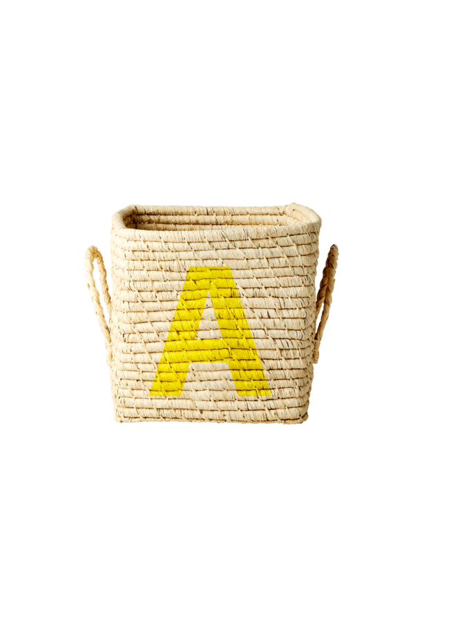 Raffia Basket Letter A