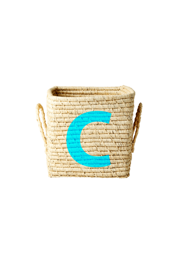 Raffia Basket Letter C