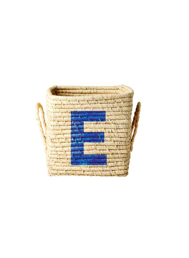 Raffia Basket Letter E