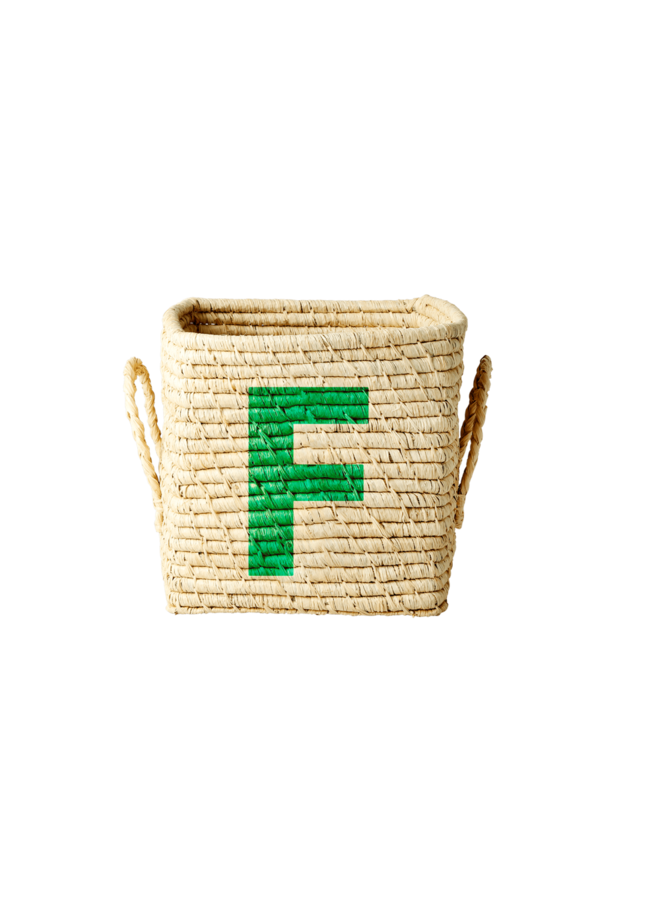 Raffia Basket Letter F