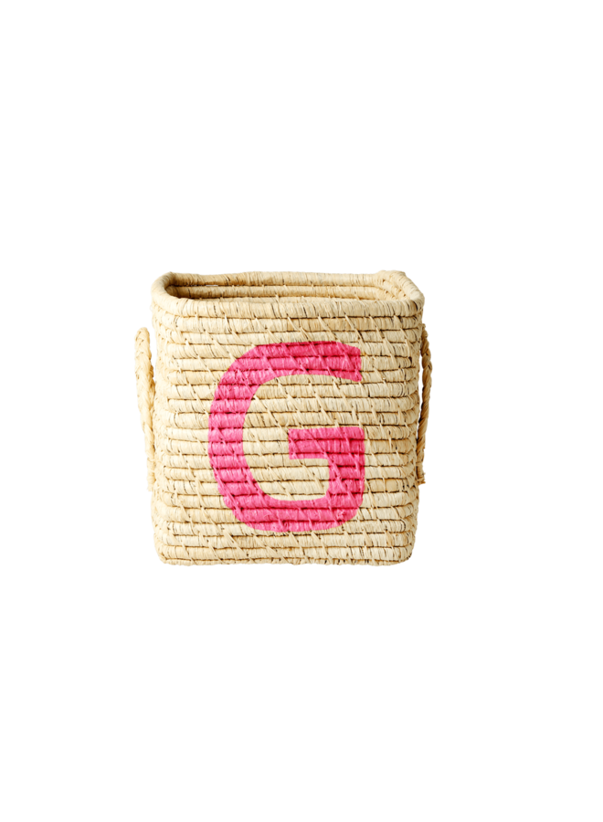 Raffia Basket Letter G