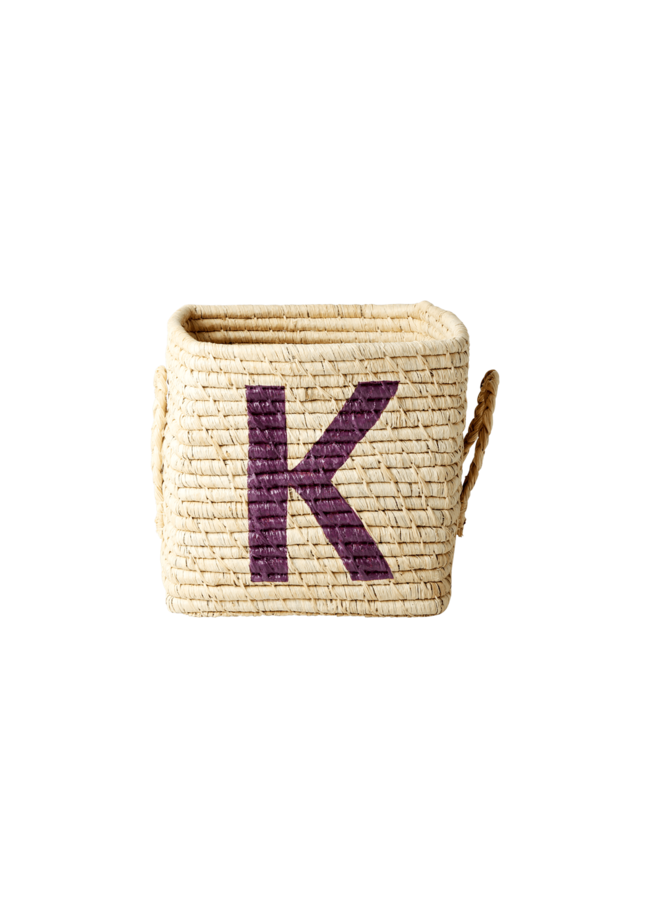 Raffia Basket Letter K