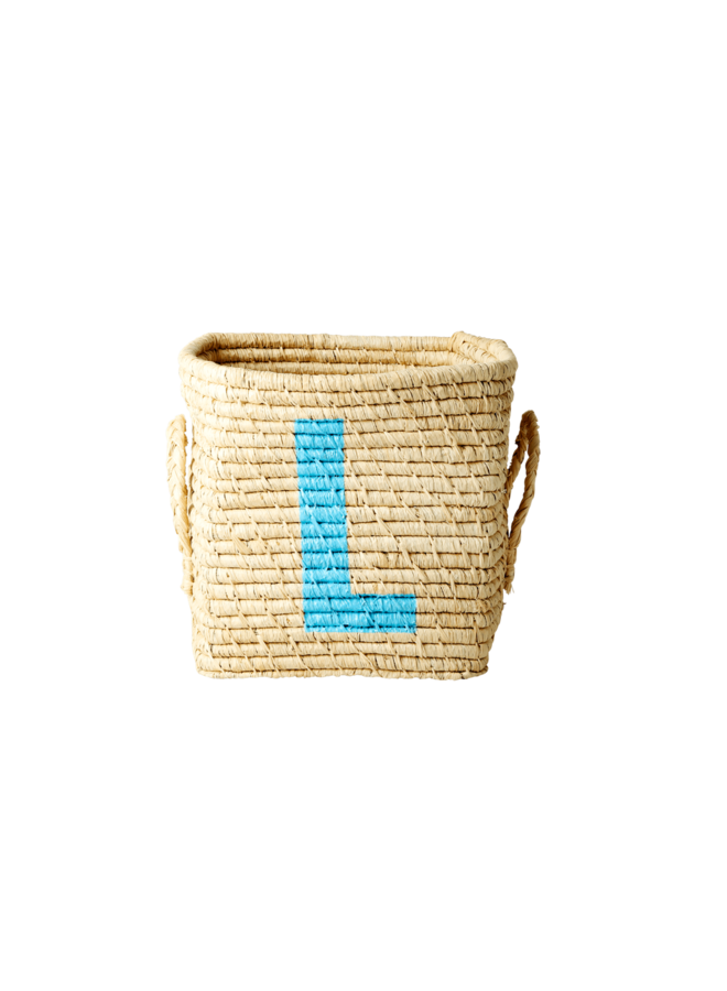 Raffia Basket Letter L