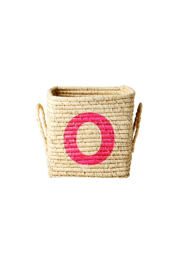 Rice Raffia Basket Letter O