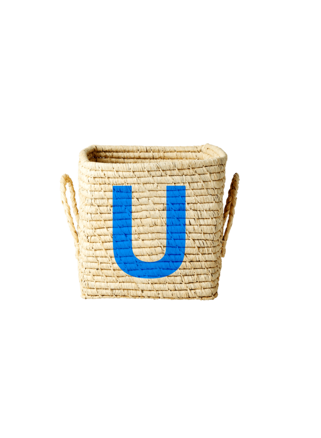 Raffia Basket Letter U