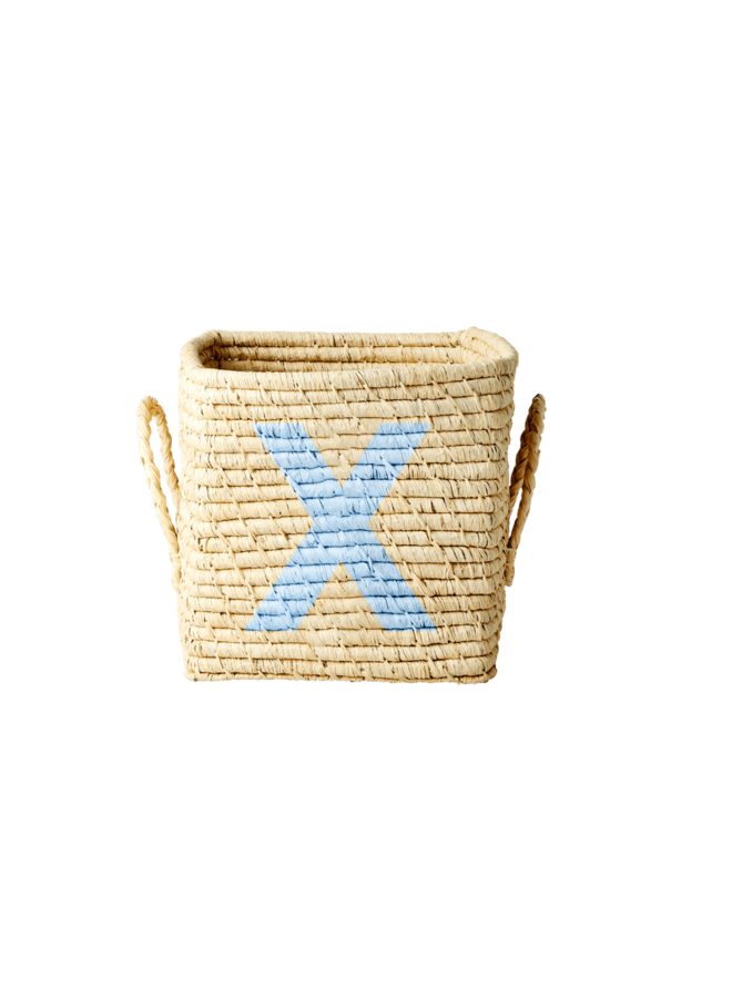 Raffia Basket Letter X