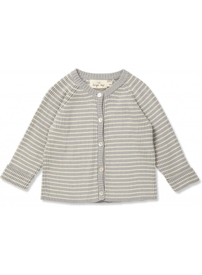 Konges Sløjd Meo Cardigan Powder Blue Off White