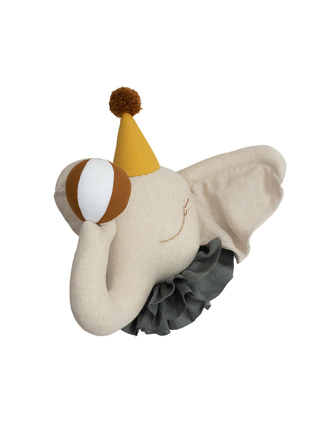 Love Me Decoration Circus Olifant Yellow Hat