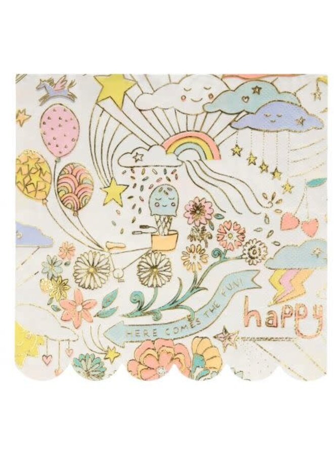 Meri Meri Happy Doodle Napkins