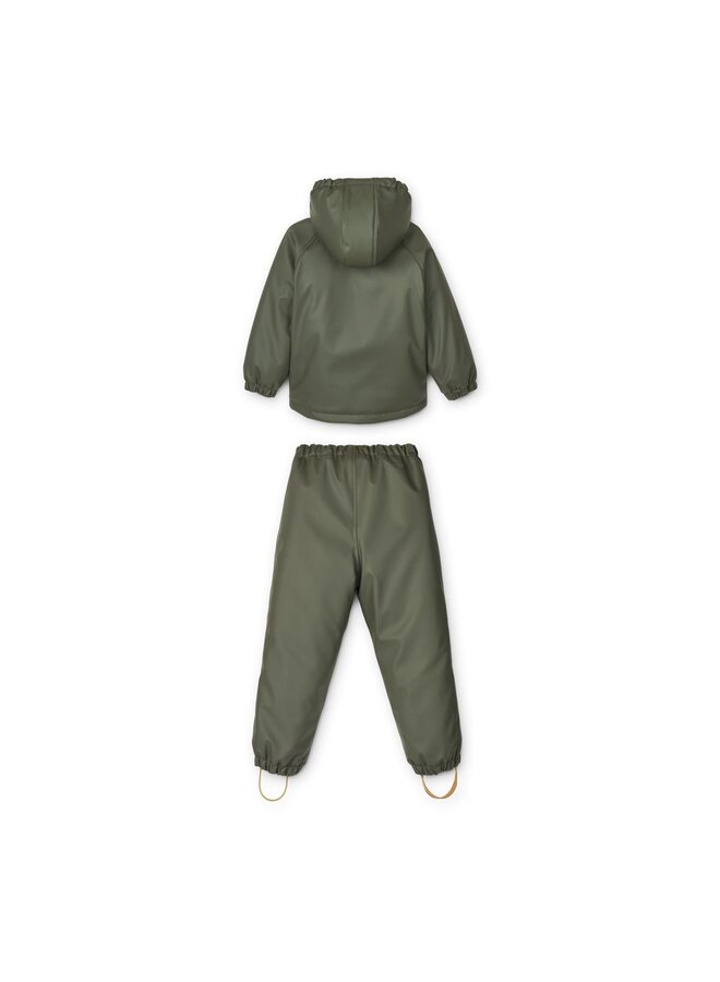 Liewood Ivy Rainwear Set With Padding Hunter Green