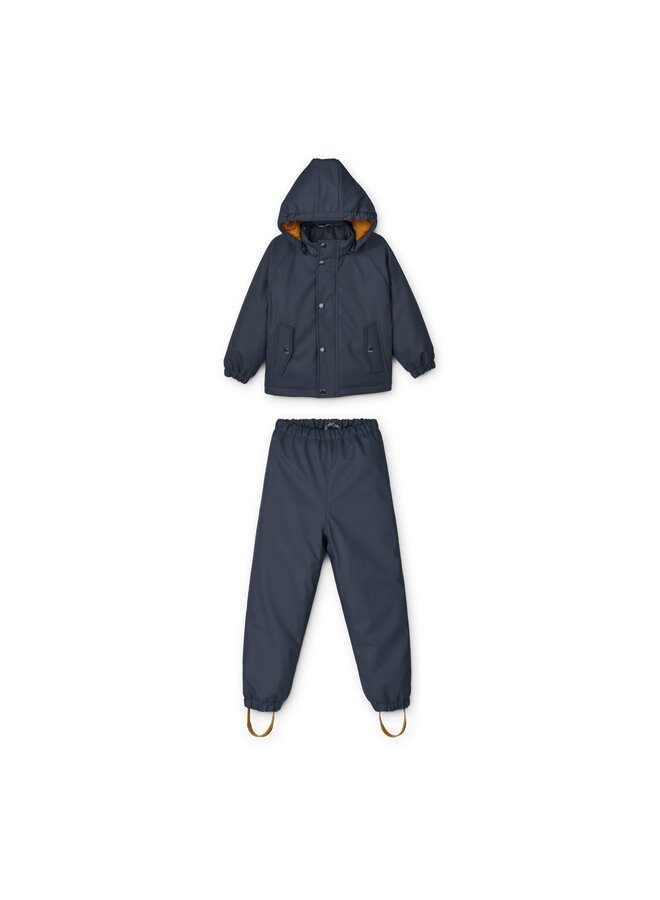 Liewood Ivy Rainwear Set With Padding Deep Navy