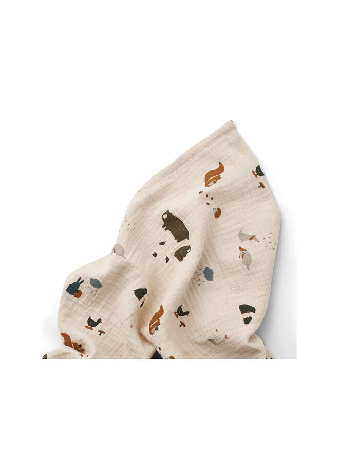 Liewood Ben Muslin Swaddle Friendship Sandy Mix