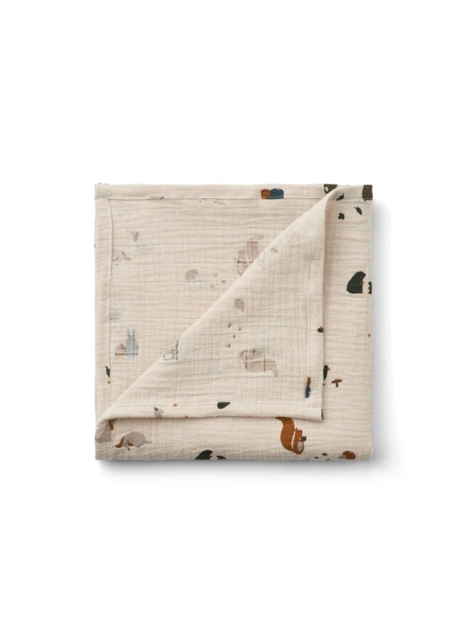 Liewood Ben Muslin Swaddle Friendship Sandy Mix