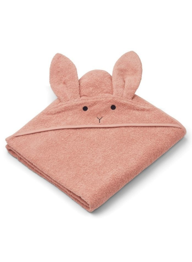 Liewood Augusta Hooded Towel Rabbit Dusty Coral