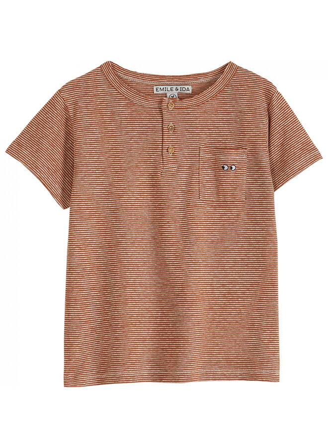 Emile Et Ida Tee Shirt Caramel Lin