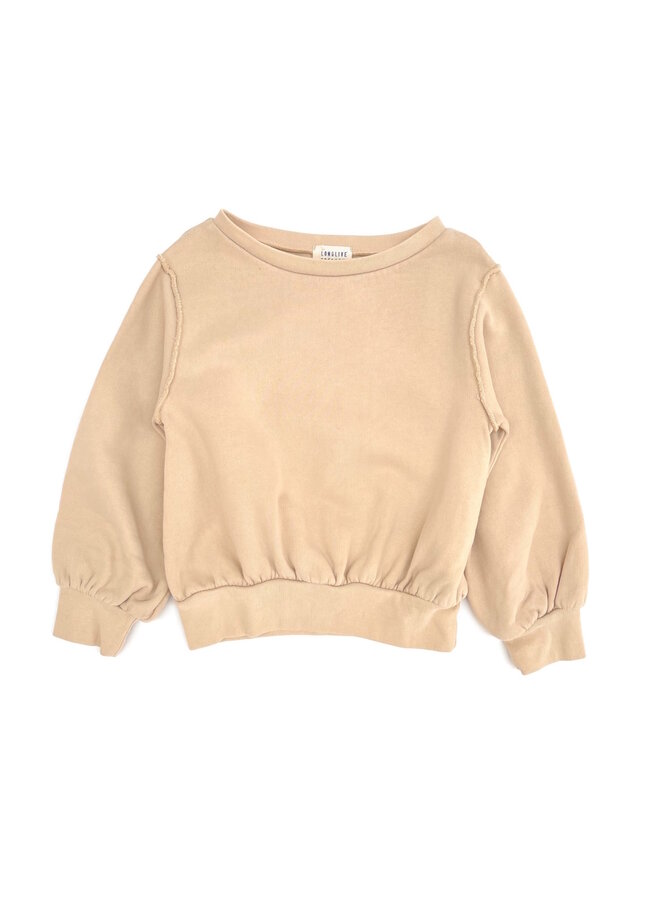 Long Live The Queen Puffed Sweater Cream