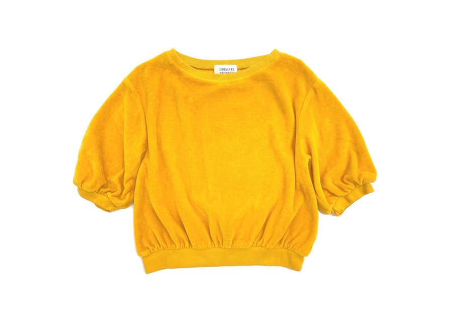 Short Sleeved Sweater Warm Yellow