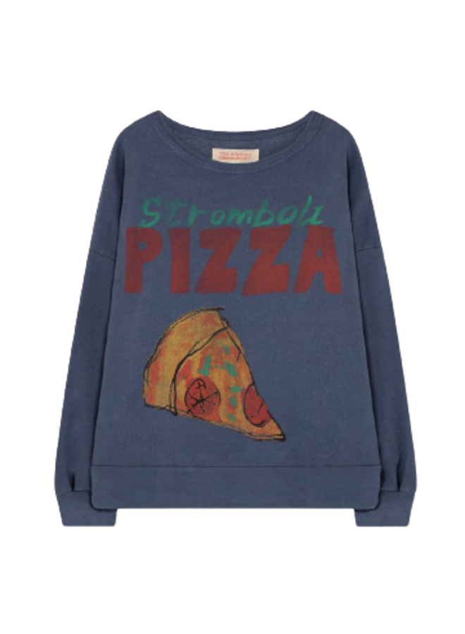 The Animals Observatory Sweatshirt Bear Navy Pizza