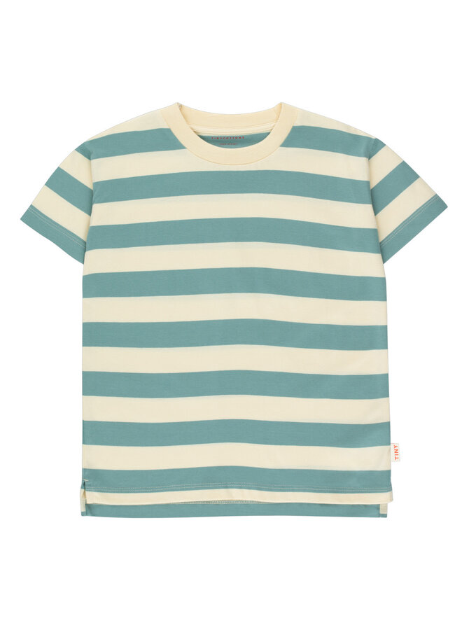 Tiny Cottons Medium Stripes Tee Yellow/Teal