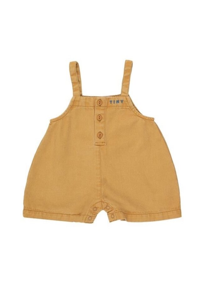 Tiny Cottons Solid Dungaree Old Gold