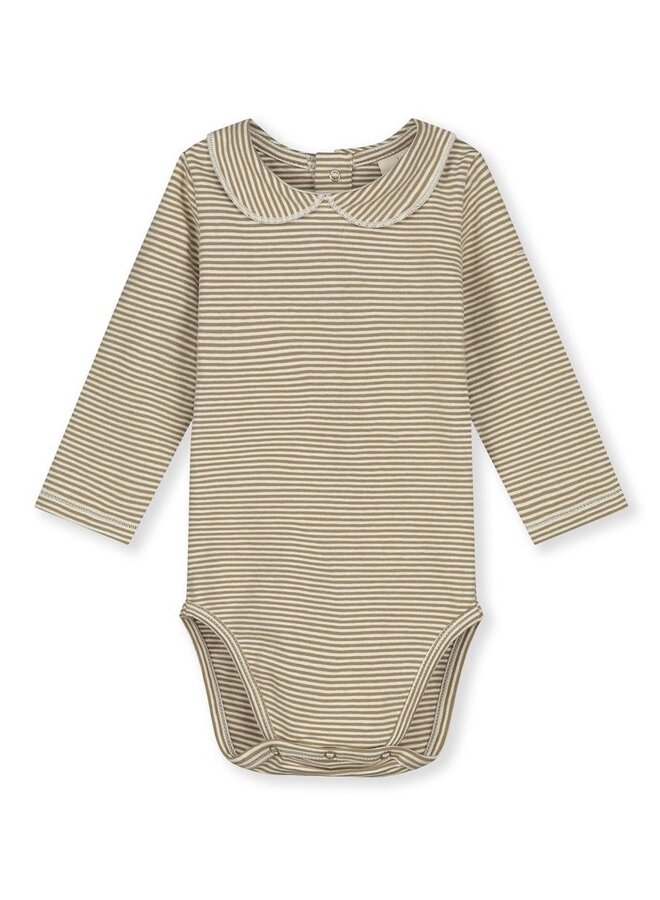 Gray Label Baby Collar Onesie Peanut/Cream