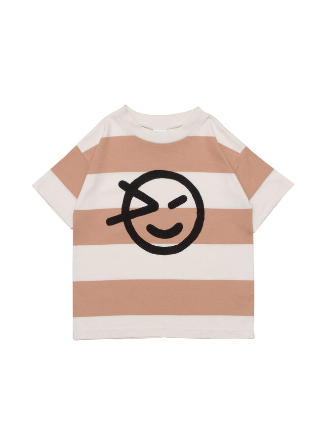 Wynken Box Tee Cloud/Pink Earth Stripe