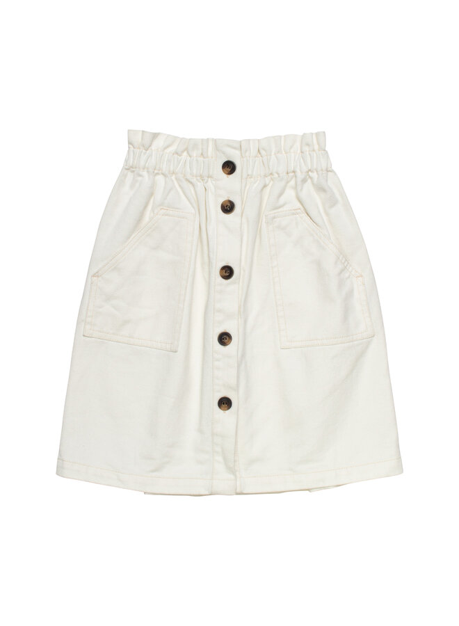 Wynken Denim Pocket Skirt White