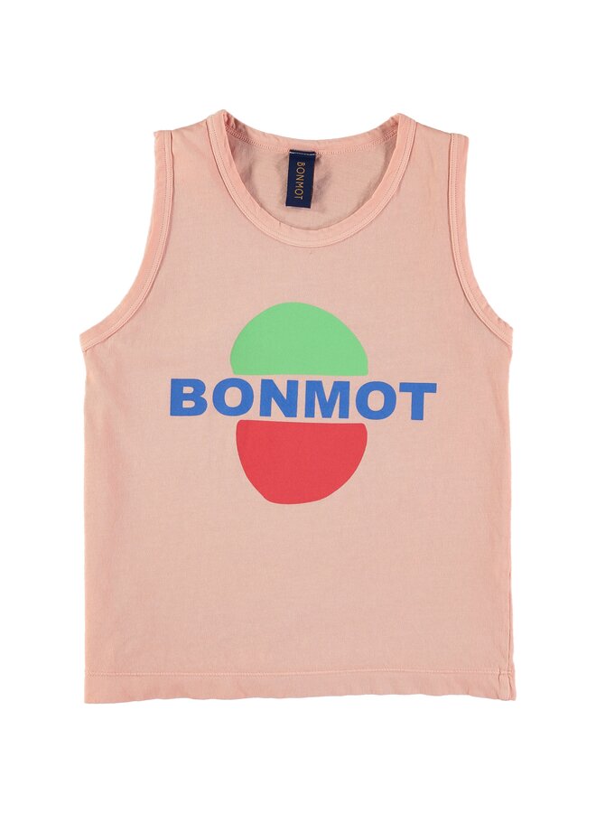 Bonmot Tank T-Shirt Sun Lake Mirror Dusty Pink