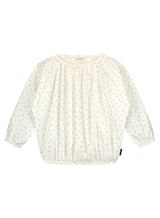 Daily Brat Lily Flower Top Pearl White