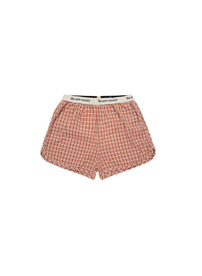 The New Society Arlette Short Caramel Check