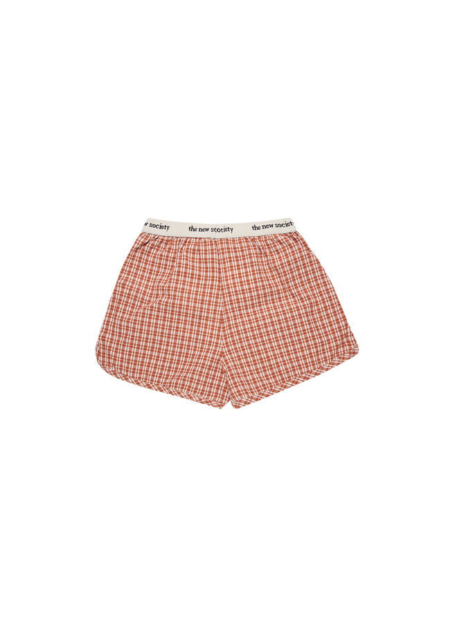 The New Society Arlette Short Caramel Check