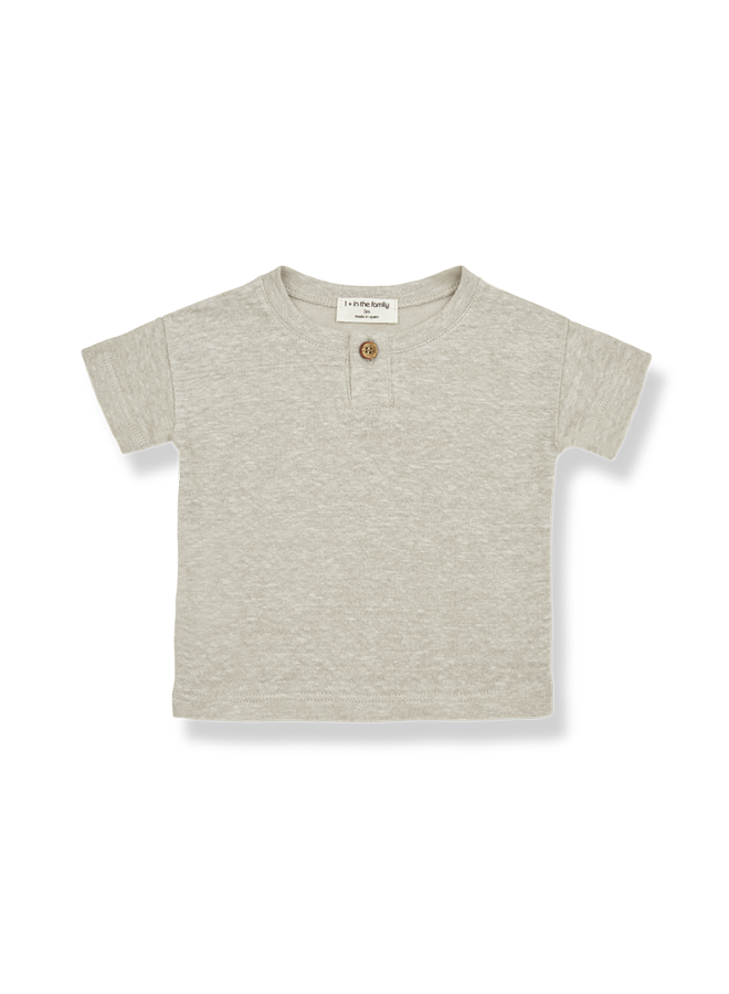 One More in the Family Felix T-shirt Beige