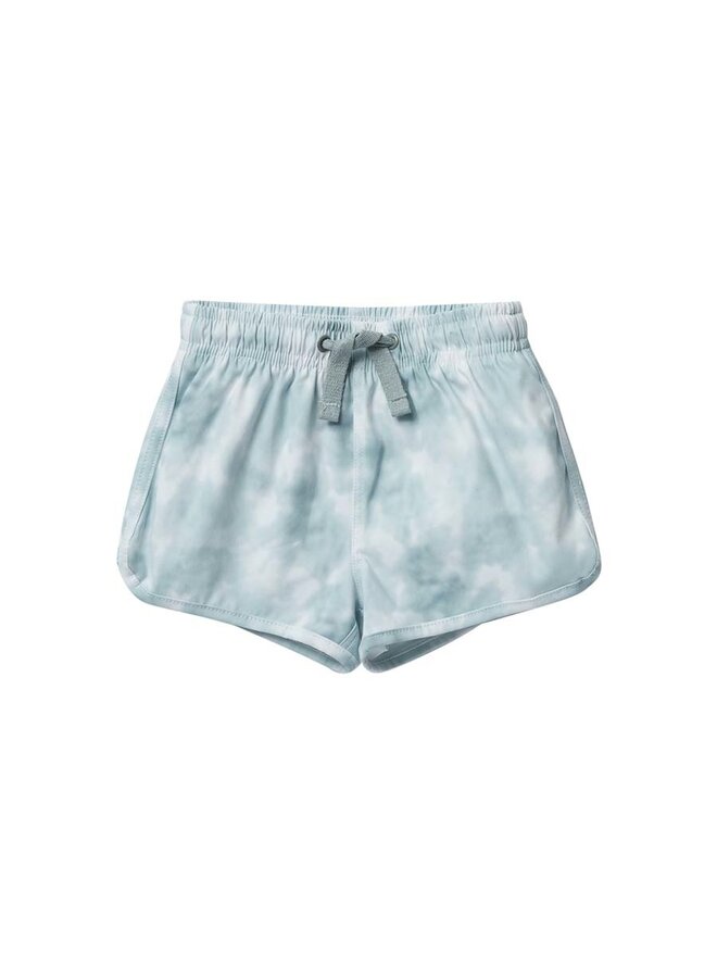 Rylee & Cru Swim Trunk Aqua Tie Dye