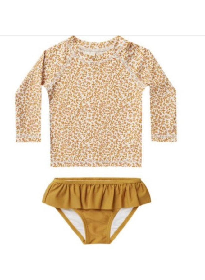 Rylee & Cru Rashguard Girls Set Marigold