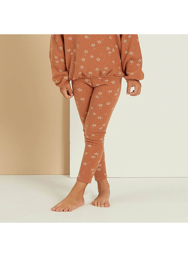 Rylee & Cru Knit Legging Starfish Terracotta