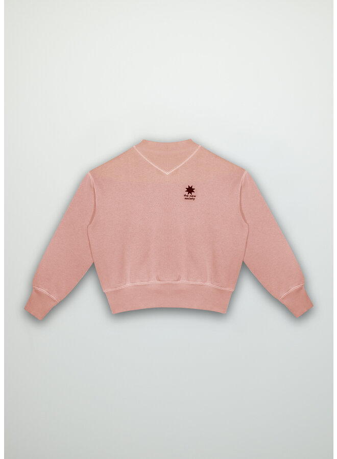 The New Society Star Logo Sweater Petal