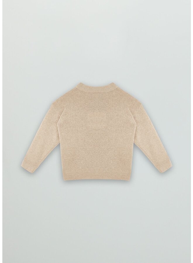 The New Society Cash Logo Jumper Sand