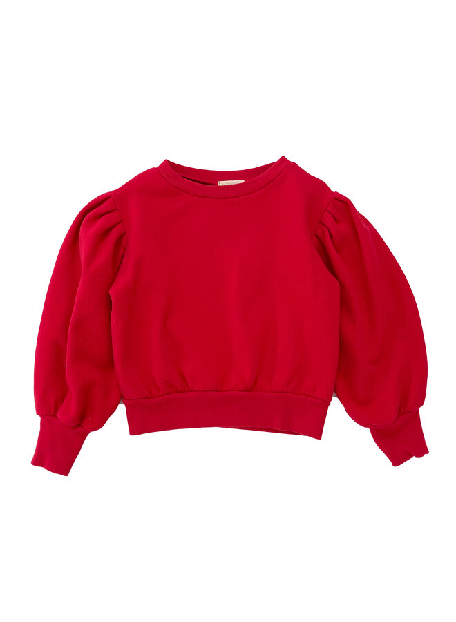 Long Live The Queen Puffed Sweater Red