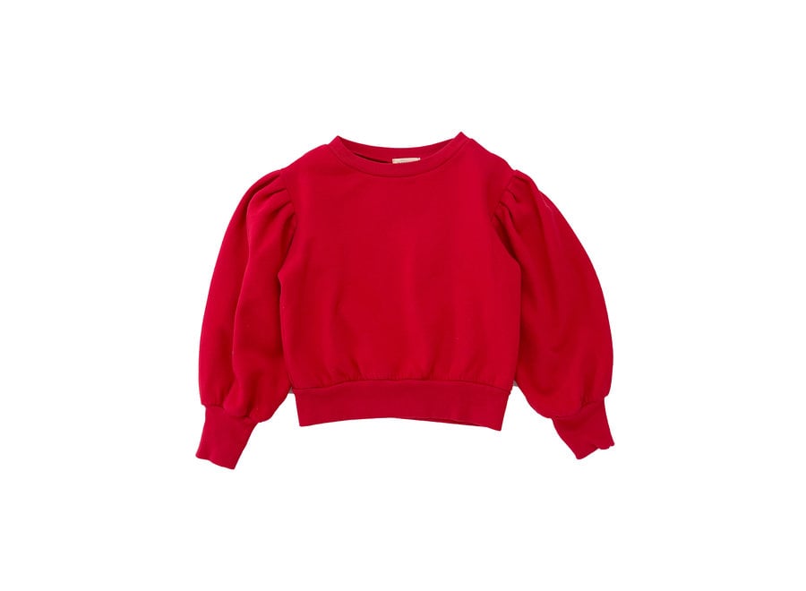Long Live The Queen Puffed Sweater Red