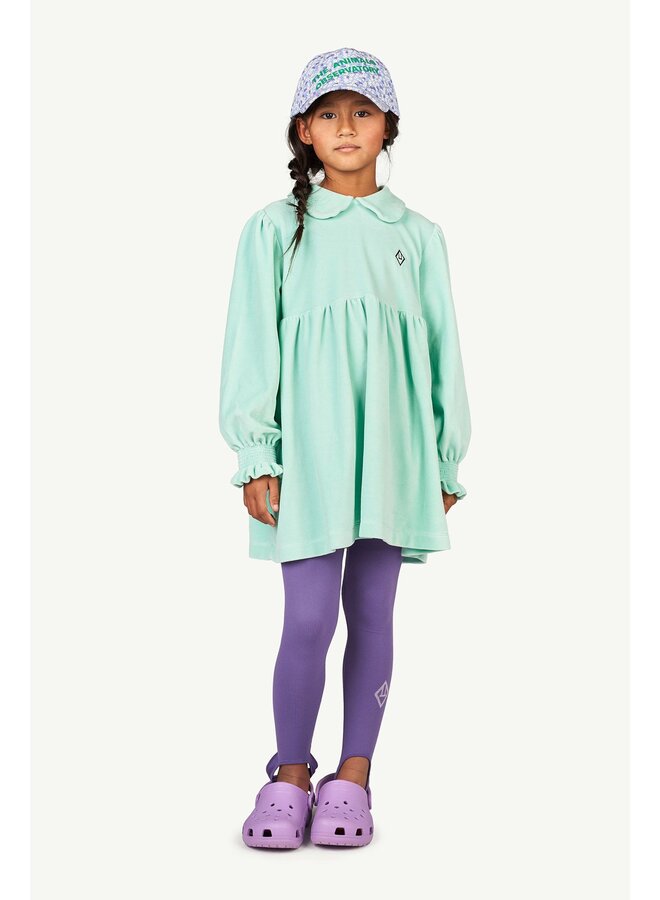 The Animals Observatory Mouse Kids Dress Turquoise Logo