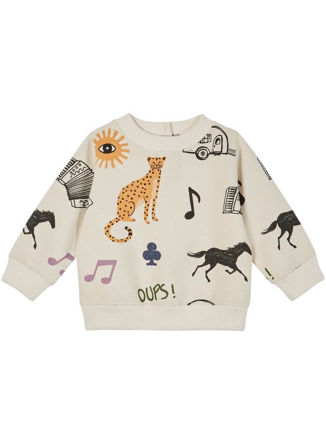 Emile Et Ida Sweatshirt Ecru Bonaventure