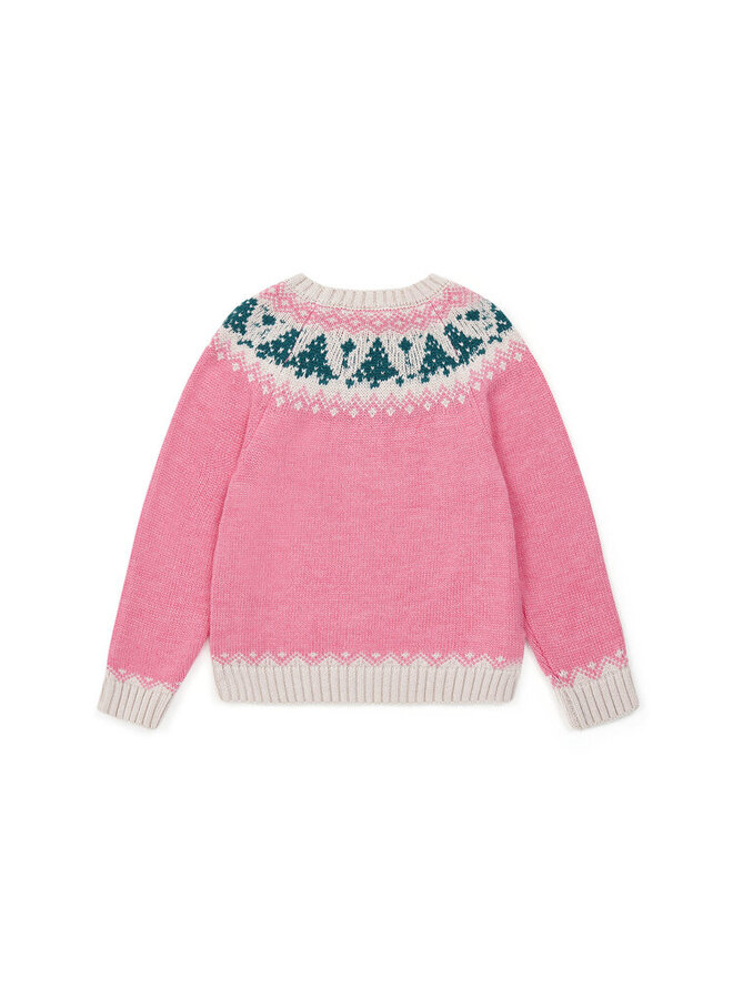 Bonton Christmas Jacquard Print Jumper