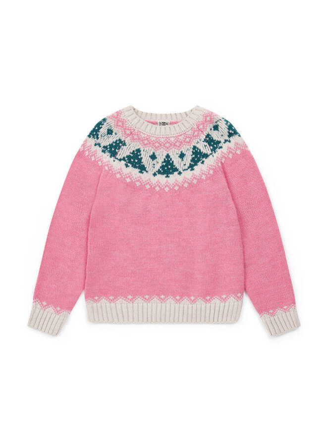 Bonton Christmas Jacquard Print Jumper